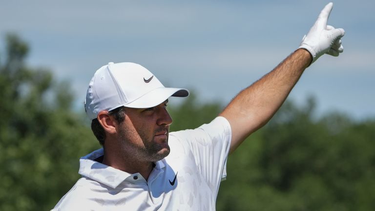 Scottie Scheffler shot a seven on the ninth hole at the Memorial Tournament