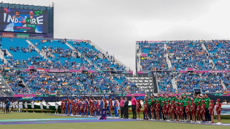 India played Ireland at Nassau County International Stadium during the T20 World Cup (Associated Press)