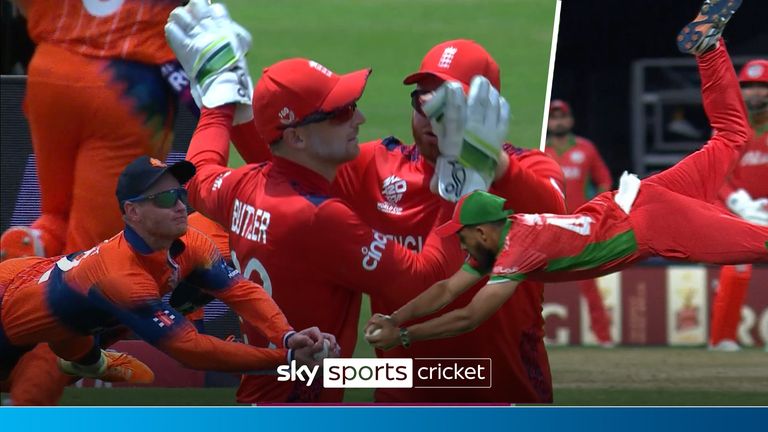 The best catches from the 2024 T20 World Cup including grabs from Jos Buttler and Roston Chase.