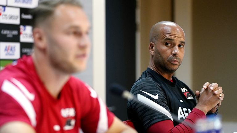 Teun Koopmeiners alongside Pascal Jansen during their time at AZ Alkmaar