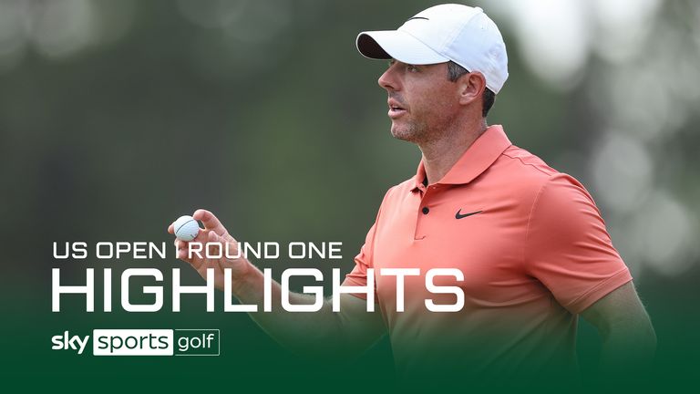 Highlights from the first round of the US Open at Pinehurst No 2.