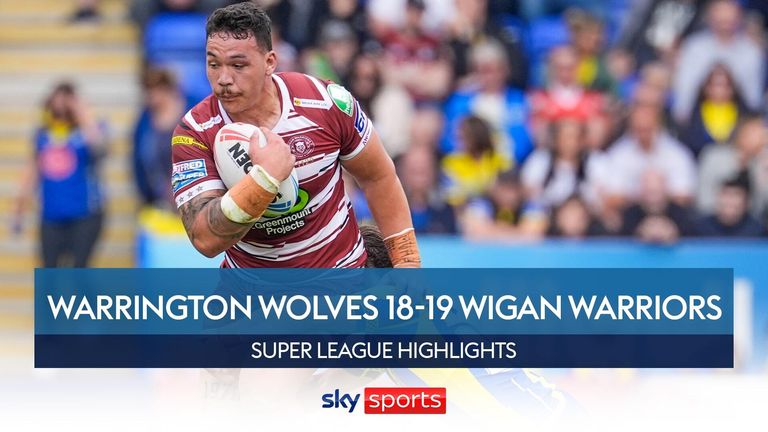 Highlights of the Super League game between Warrington Wolves and Wigan Warriors.