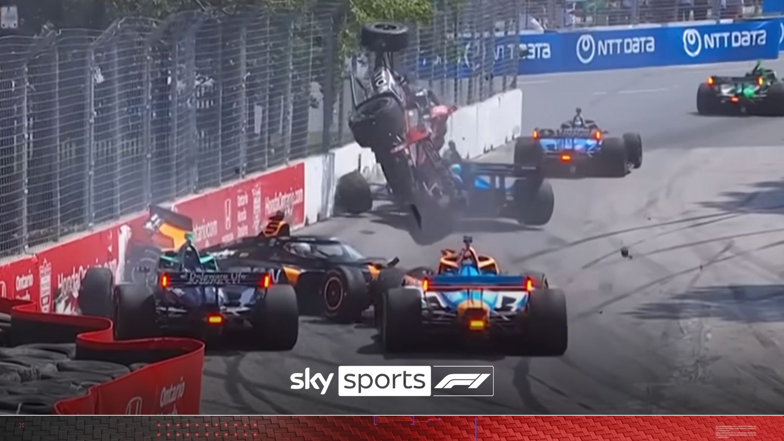 IndyCar: Massive crash in Toronto race | F1 News | Sky Sports