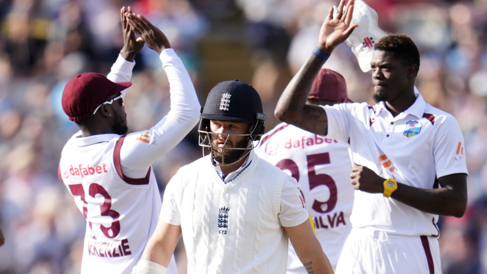England vs West Indies: Zak Crawley and Ben Duckett fall late on day one to give tourists hope