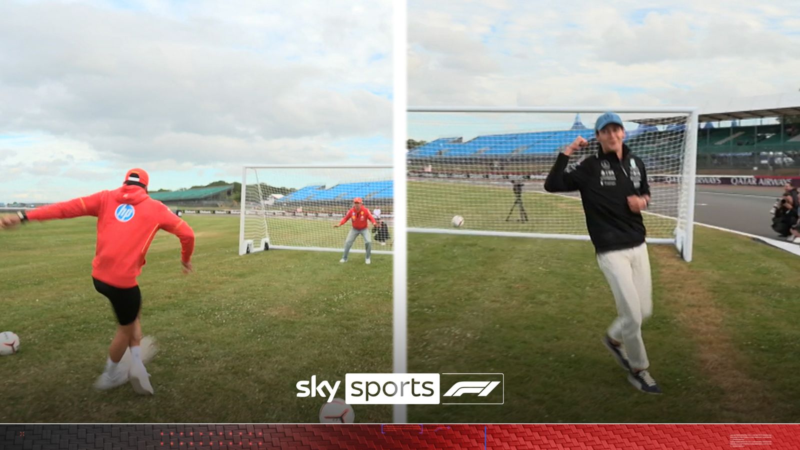 A rabona, a miss… and Crofty in goal!? F1 drivers take on penalty shootout