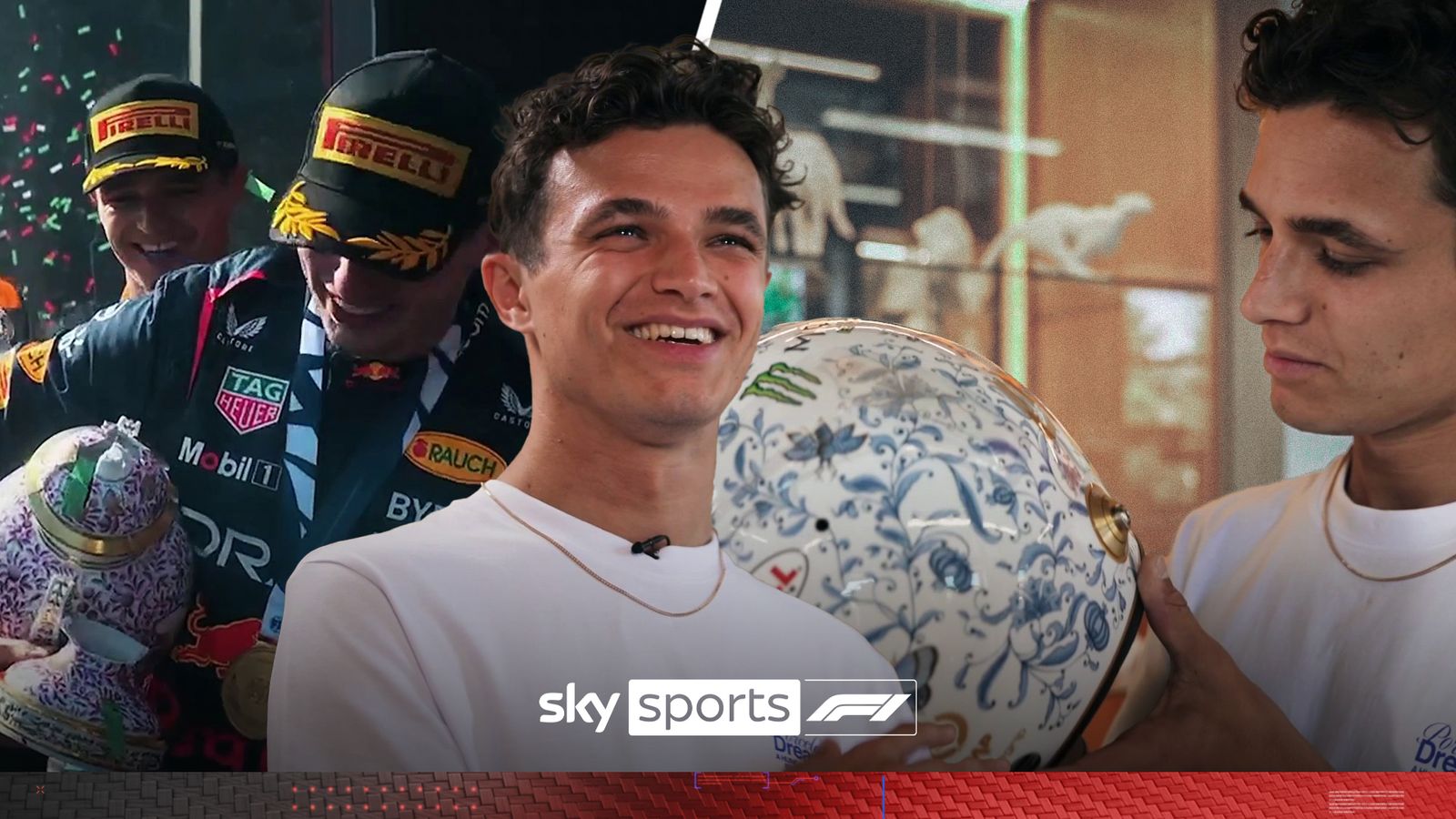 One year after the accidental trophy smash during celebrations at the  Hungarian Grand Prix, Lando Norris visited the factory where it was created.