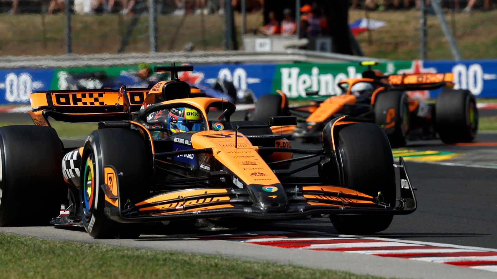 Hungarian GP: Oscar Piastri wins after Lando Norris eventually cedes lead and Max Verstappen-Lewis Hamilton collide