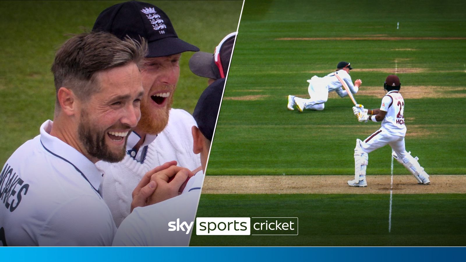 Ollie Pope takes 'spellbinding' catch for Chris Woakes' 150th wicket