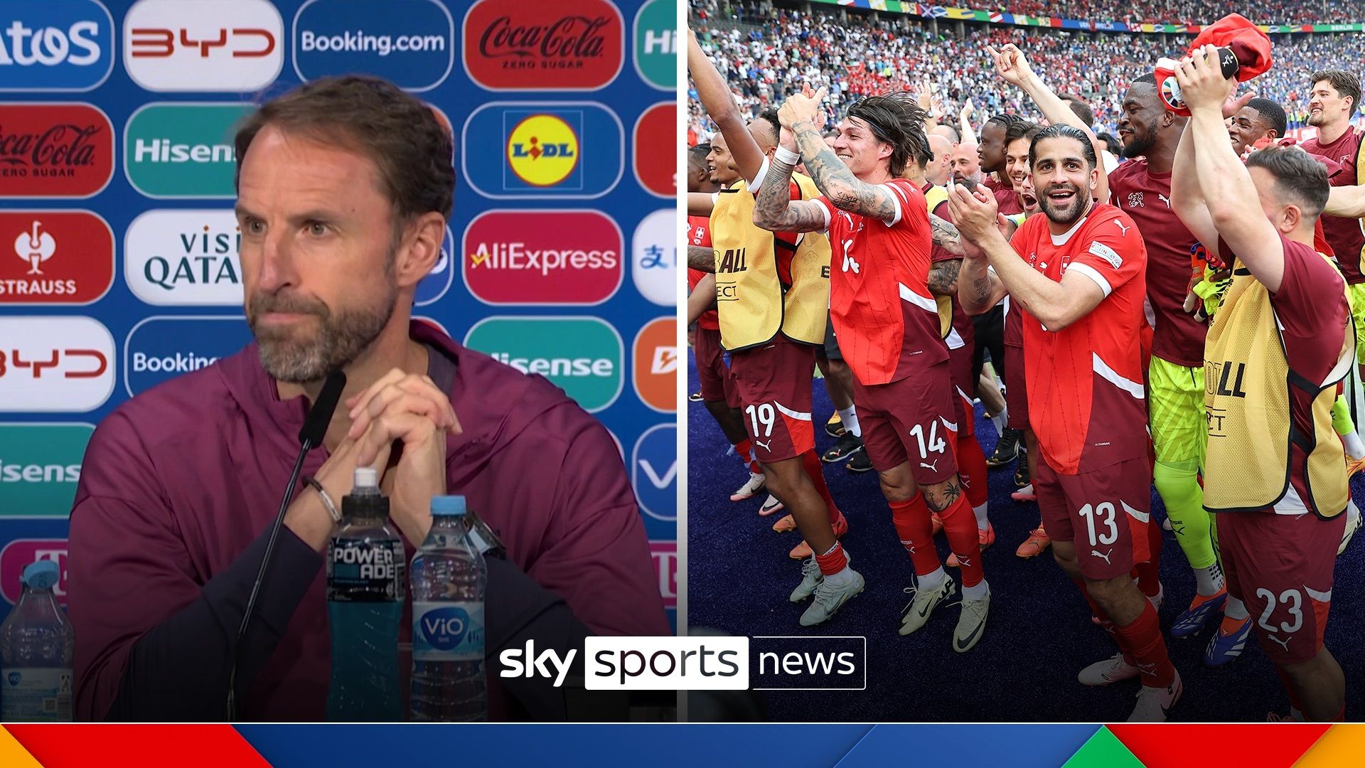 Southgate bemoans English 'entitlement' and warns of 'strong' Swiss