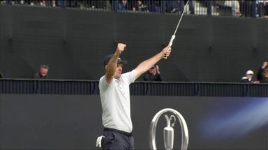 Rose roars after huge birdie putt at the last!