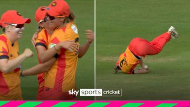 'What a superb running catch!' | Baker takes big tumble to claim wicket