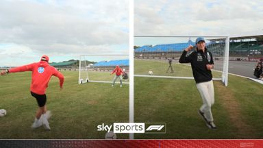 A rabona, a miss... and Crofty in goal!? F1 drivers take on penalty shootout