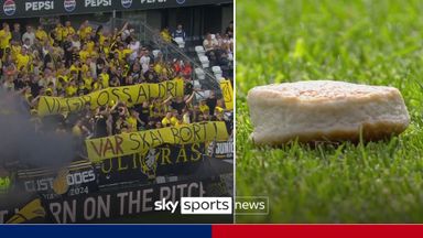 Fishcakes thrown on pitch in protest of VAR!