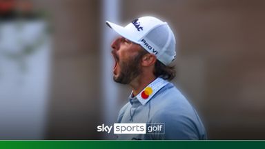 Homa's big reaction to holing putt and making the weekend at The Open!