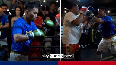 Pacquiao shows off incredible speed ahead of exhibition bout