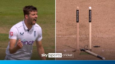 Wood makes a mess of the stumps to take England's second wicket