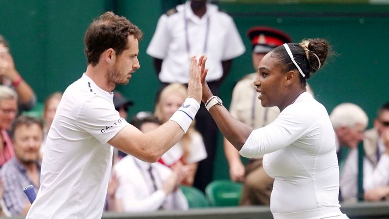 Andy Murray and Serena Williams played in the mixed doubles together at Wimbledon in 2019