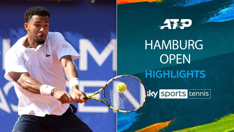 Watch highlights of the Hamburg Open semi-final as Arthur Fils defeats Sebastian Baez 6-2 6-2.