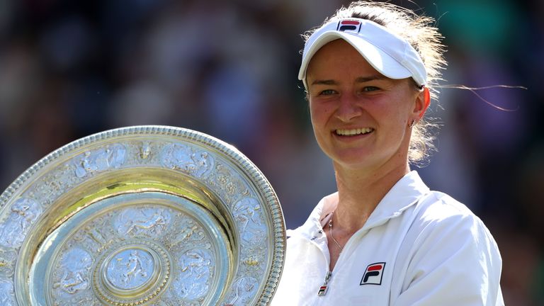 Wimbledon: Barbora Krejcikova wins second Grand Slam title with victory  over Jasmine Paolini on Centre Court | Tennis News | Sky Sports