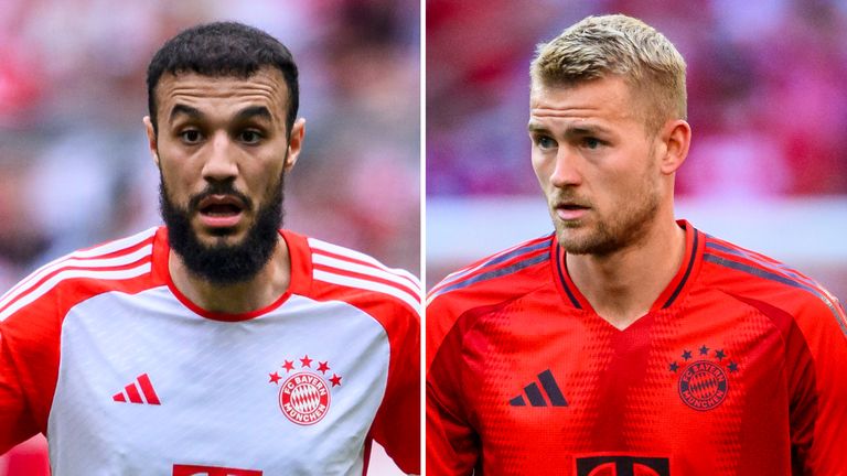 Top Stories Tamfitronics Man Utd targets Noussair Mazraoui (left) and Matthijs de Ligt