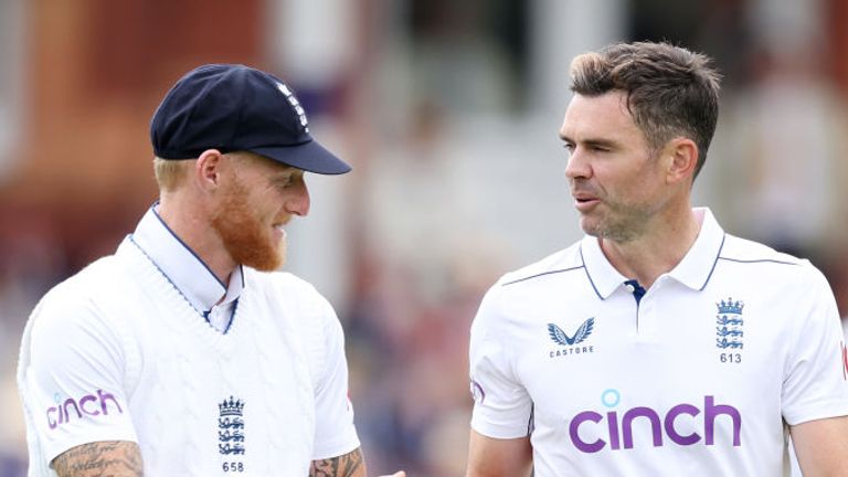 Ben Stokes alongside James Anderson during his Test for England at Lord's