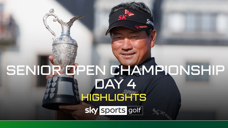 K.J. Choi with the Claret Jug after winning The Senior Open Presented by Rolex at Carnoustie Golf Links. Picture date: Sunday July 28, 2024.