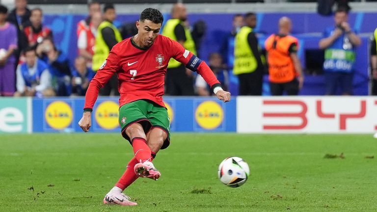 Cristiano Ronaldo saw an extra-time penalty saved during Portugal's last-16 tie with Slovenia