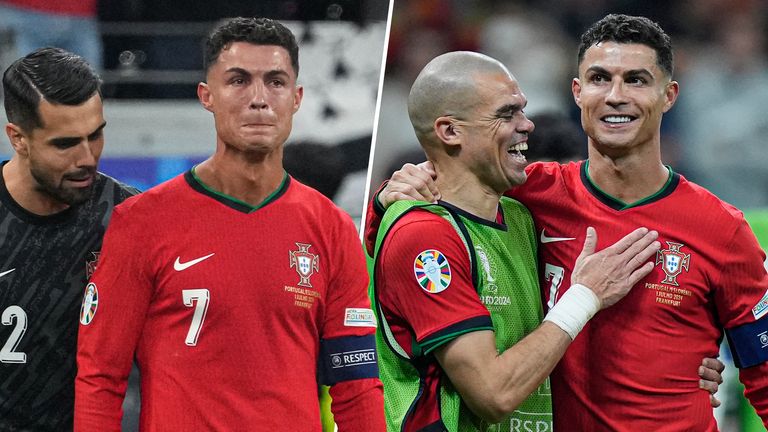 Cristiano Ronaldo went from tears to joy as Portugal beat Slovakia 