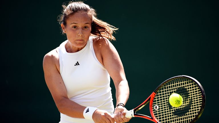Daria Kasatkina in action against Yuriko Lily Miyazaki (not pictured) on day four of the 2024 Wimbledon Championships at the All England Lawn Tennis and Croquet Club, London. Picture date: Thursday July 4, 2024.