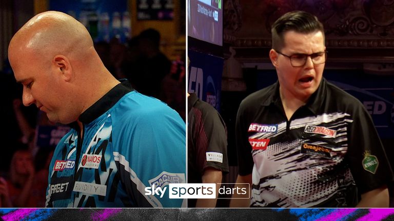 Gian van Veen punishes Rob Cross gamble with beautiful Big Fish | Darts ...