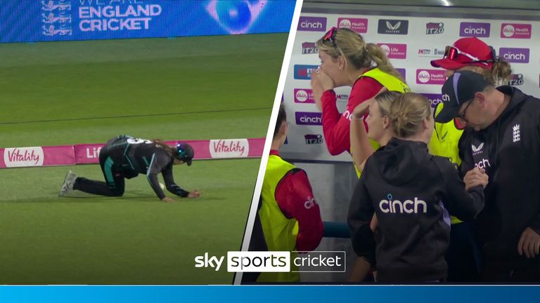 England secured its third T20 victory after Fran Jonas misfields Alice Capsey's slice resulting in the ball rolling to the boundary