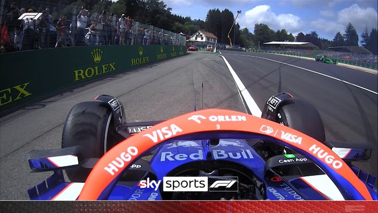 Watch Daniel Ricciardo's spin leave him nearly missing the barrier in the first practice session of the Belgian Grand Prix.