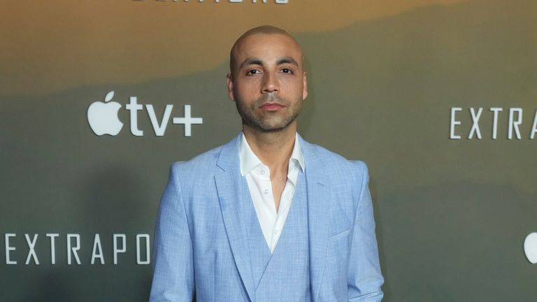 Gaz Choudhry arrives at the Los Angeles premiere of "Extrapolations," Tuesday, March. 14, 2023, at The Hammer Museum. (Photo by Jordan Strauss/Invision/AP)