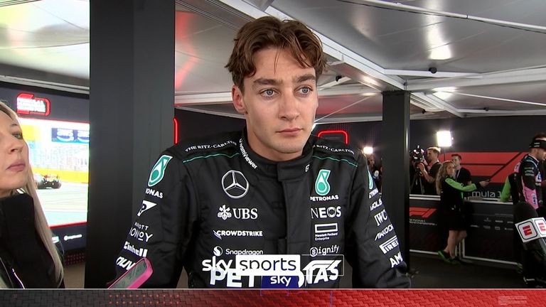 Mercedes driver George Russell says his shock Q1 exit 'was on me'. 