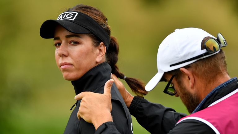 Georgia Hall has been struggling with a shoulder injury but carded an impressive four-under round of 67 on Friday