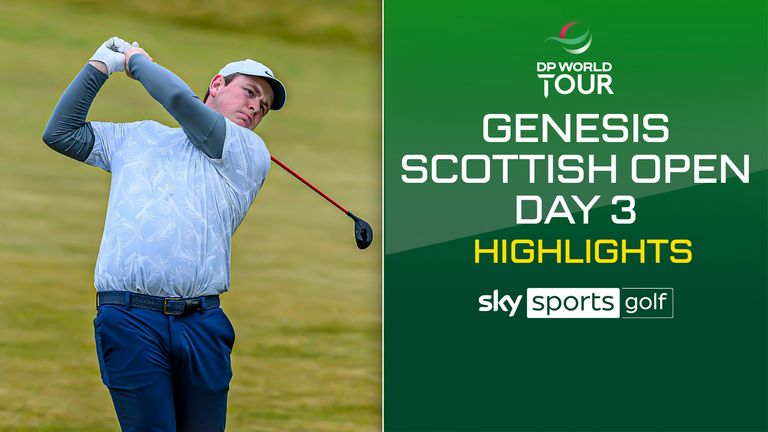 Robert MacIntyre on the 16th hole during day three of the Genesis Scottish Open 2024 at The Renaissance Club, North Berwick. Picture date: Saturday July 13, 2024.