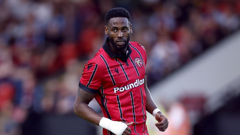 Jamille Matt in action for Walsall during pre-season