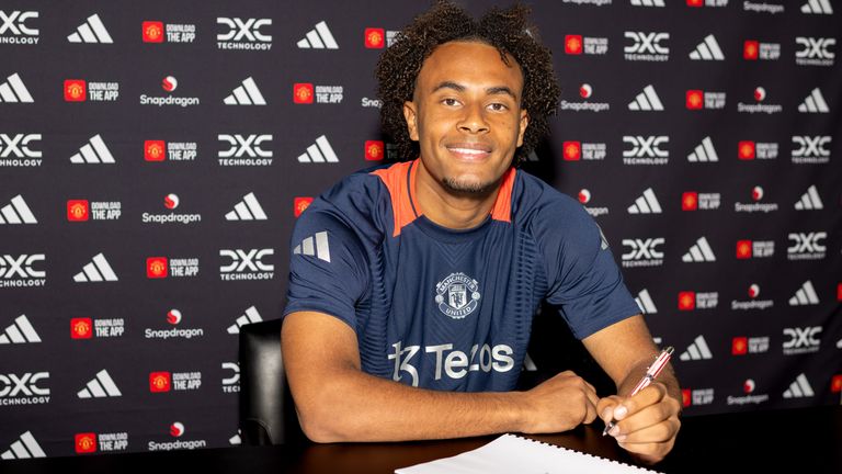 Joshua Zirkzee has joined Man Utd (credit: Manchester United)