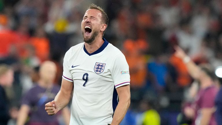 England's Harry Kane is set to lead his team out at the Euro 2024 final