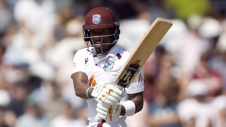 England vs West Indies: Kavem Hodge's first Test century leads tourists' fightback on day two at Trent Bridge