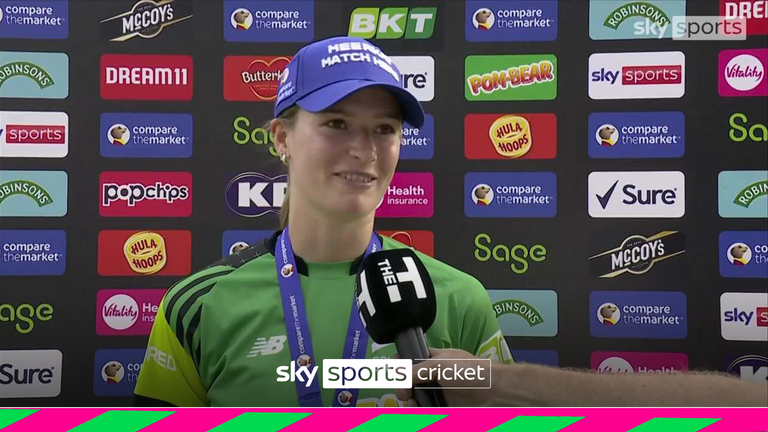 Lauren Bell après le match.