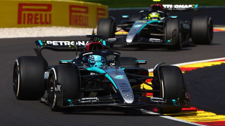 Belgian GP: George Russell disqualified, Lewis Hamilton gains win, after Mercedes car fails post-race checks | F1 News | Sky Sports