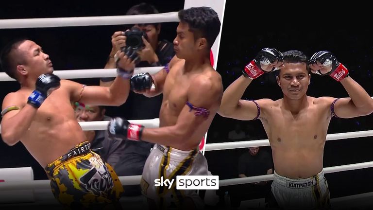 Pornsanae Sor Phumipat delivered an explosive left hook to knock Chartpayak Saksatoon down before knocking him out.