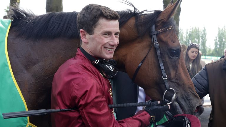 Oisin Murphy is all smiles after his Lancashire Oaks wins 