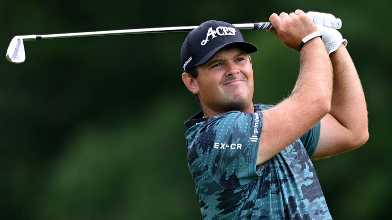 Patrick Reed of United States plays his second shot on the 3rd hole during day one of the BMW International Open 