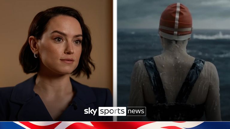 Daisy Ridley chats to Sky Sports all about &#39;Young Woman and the Sea&#39;, a film that tells the incredible story of the first-ever woman to swim the English Channel.