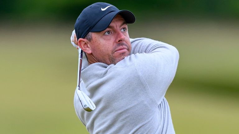 Rory McIlroy during The Genesis Scottish Open Pro-Am at The Renaissance Club