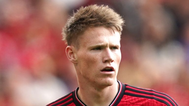 Manchester United's Scott McTominay during the Premier League match at Old Trafford, Manchester. Picture date: Sunday May 12, 2024.