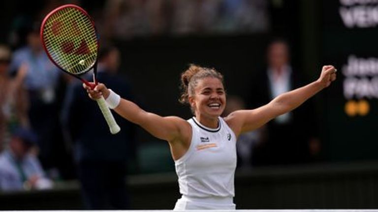 Italy's Jasmine Paolini is into a second straight Grand Slam final, having reached the French Open final this year