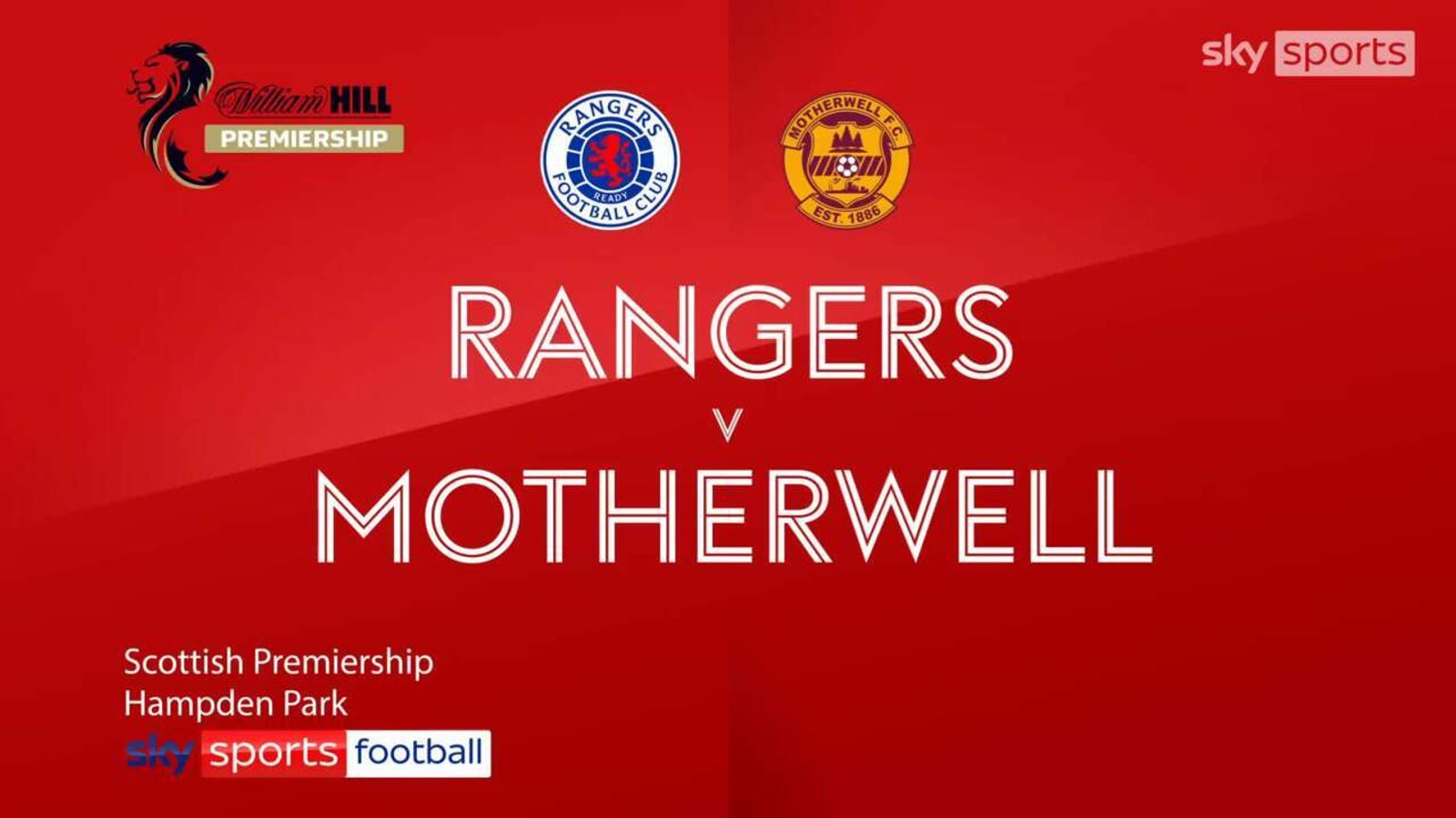 Rangers 2 1 Motherwell Match Report & Highlights